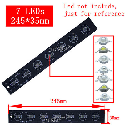 10db 1W 3W 5W LED alumínium alaplap 76mm 245mm 300mm 500mm nyomtatott áramköri lap DIY 3 9 12 21 10 30 36 W nagy teljesítményű fénygyöngyökhöz