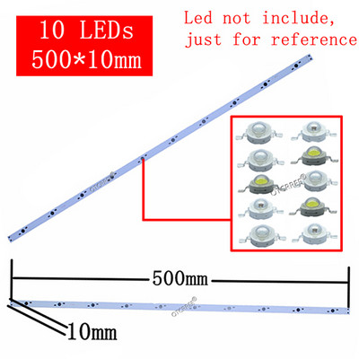 10db 1W 3W 5W LED alumínium alaplap 76mm 245mm 300mm 500mm nyomtatott áramköri lap DIY 3 9 12 21 10 30 36 W nagy teljesítményű fénygyöngyökhöz