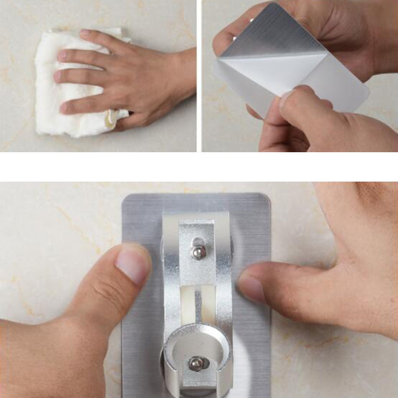 8 τύπων Ρυθμιζόμενη κεφαλή ντους Αυτοκόλλητη επιτοίχια βάση στήριξης σταθερή βάση χωρίς τρυπάνι Πλάκα για wc Αξεσουάρ μπάνιου