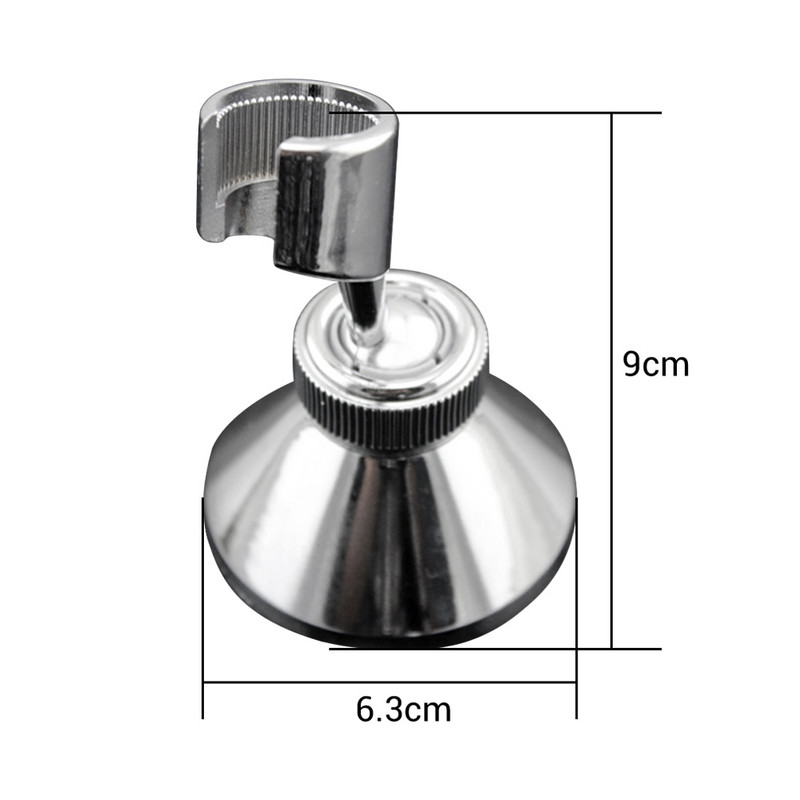 Αξεσουάρ ντουζιέρας κεφαλής ακουστικού ντους Φινίρισμα χρώμιο μπάνιου Επιτοίχια ρυθμιζόμενη βάση στήριξης κεφαλής ντους Αξεσουάρ ντους μπάνιου