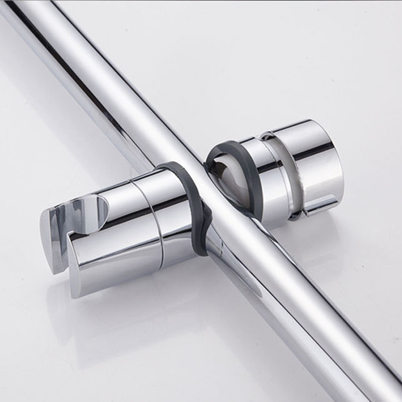 Dušas galvas turētāji 360 grādos pagriežami sudraba ABS regulējami 22-25 MM Vannas istabas dušas kronšteini Bīdāmie stieņi Vannas istabas piederumu plaukts