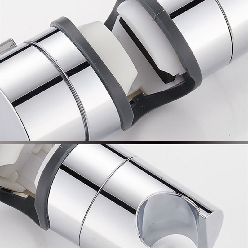 Dušas galvas turētāji 360 grādos pagriežami sudraba ABS regulējami 22-25 MM Vannas istabas dušas kronšteini Bīdāmie stieņi Vannas istabas piederumu plaukts