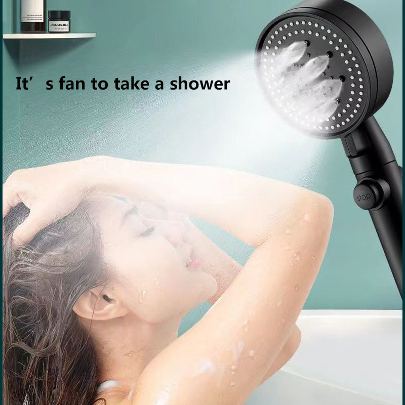 Κεφαλή ντους Υψηλής πίεσης Εξοικονόμηση νερού Ντους Pommeau De Douche Κεφαλή ντους μασάζ με ένα κλειδί για αξεσουάρ μπάνιου
