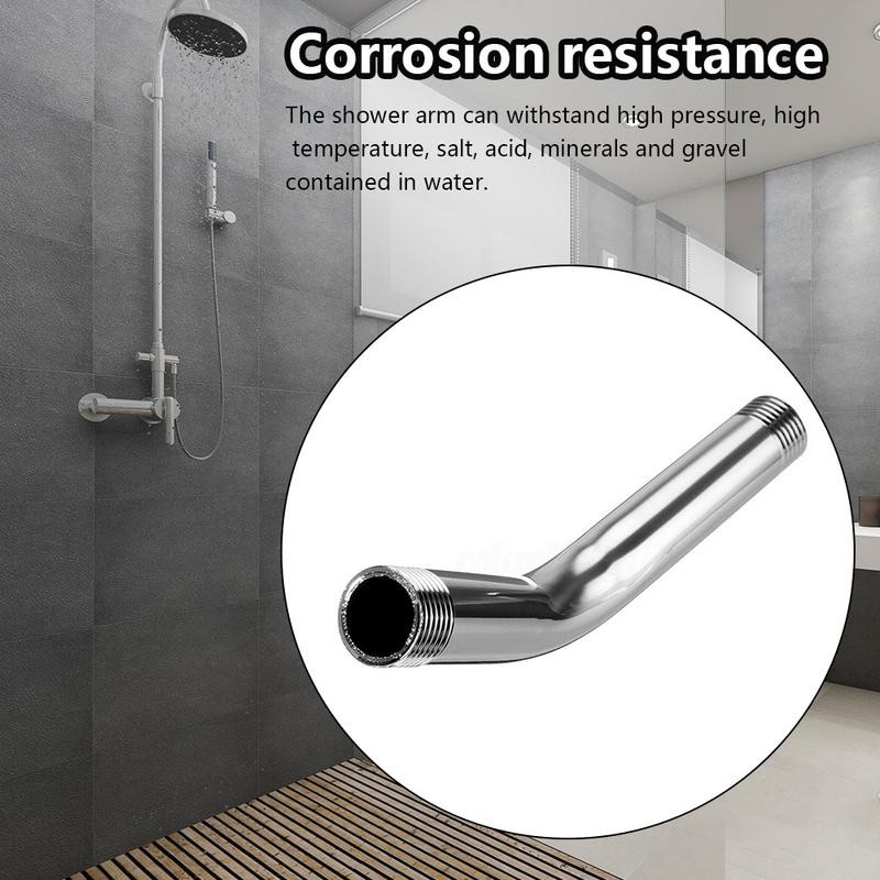 Dušo prailginimo vamzdis 5,9 colio nerūdijančio plieno chromo apdaila Dušo galvutės ilgintuvo vamzdelis Vonios kambario dušo svirties vonios reikmenys