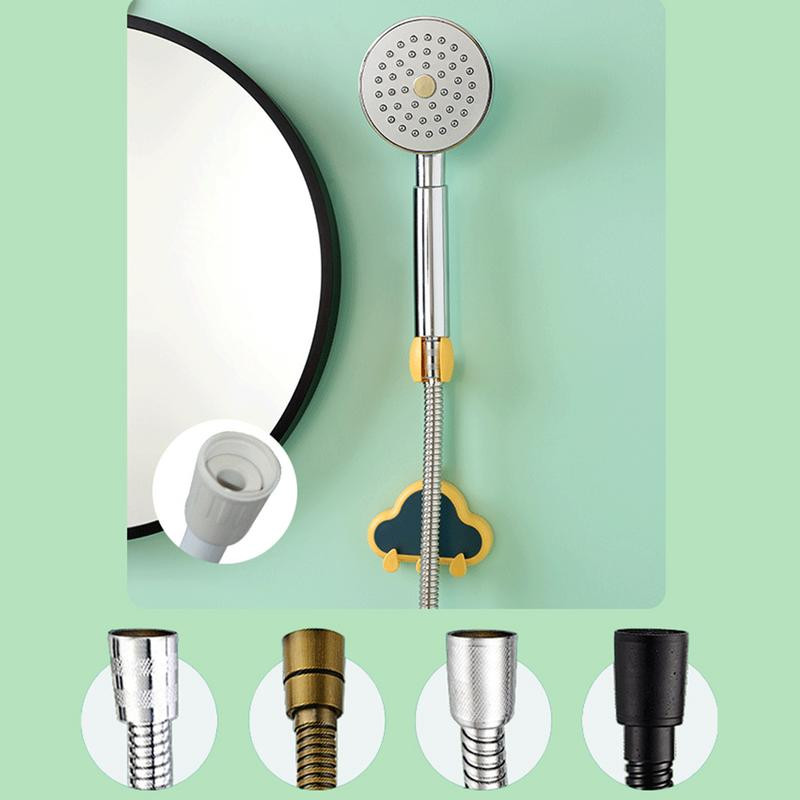 Ρυθμιζόμενο στήριγμα ντους Στήριγμα ντους σε σχήμα νέφους Αυτοκόλλητη βάση τοίχου Περιστρεφόμενη για τουαλέτα και κουζίνα με γάντζους