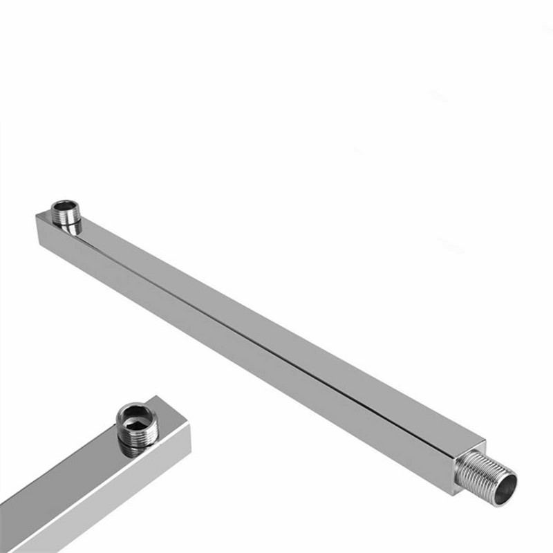 Βραχίονας ντους 16 ιντσών από ανοξείδωτο χάλυβα Επιτοίχιος τετράγωνος βραχίονας ντους βροχής Κιτ επέκτασης βραχίονας κεφαλής ντους Βραχίονας μπάνιου