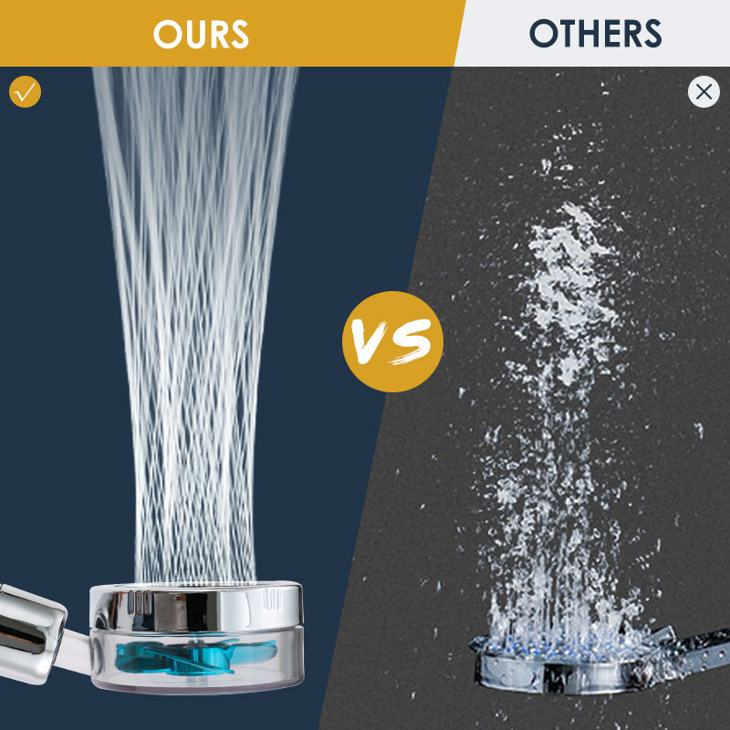 Νέα άφιξη Κεφαλή ντους μπάνιου 360 μοιρών περιστρεφόμενη με μικρό ανεμιστήρα ABS σπρέι υψηλής πίεσης Αξεσουάρ μπάνιου Εξοικονόμηση ντους