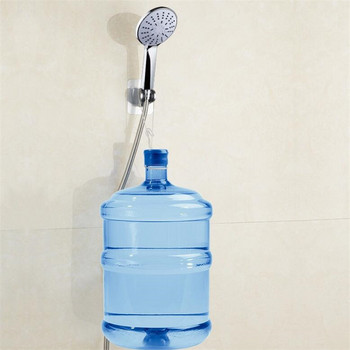 Регулируем самозалепващ се ръчен полиран държач за душ Plactis, монтиран на стена скоба за държач за душ за баня