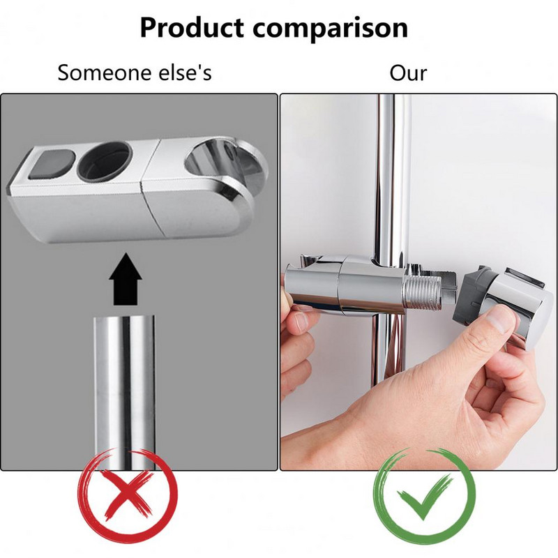 Dušo galvutės laikiklis 360 laipsnių besisukantis dušo slankiojančios rankovės reguliuojamo aukščio dušo galvutės laikiklio pakėlimo keitimas
