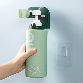 Залепващ държач за скоба за душ Поставка за душ кабина с карикатурна форма с държач за съхранение на бутилка сапун Закачалка за душ за баня
