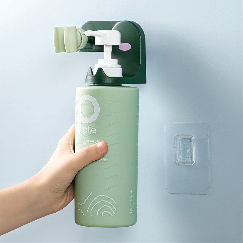 Αυτοκόλλητο στήριγμα ντους Σχάρα ντους σε σχήμα κινουμένων σχεδίων με θήκη αποθήκευσης μπουκαλιών σαπουνιού Κρεμάστρα μπάνιου