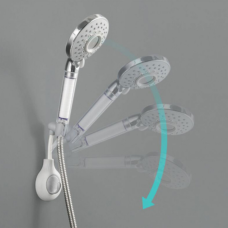 Βάση κεφαλής ντους 360° Ρυθμιζόμενο αυτοκόλλητο στήριγμα ντους Βάση τοίχου Βάση SPA Μπάνιο γενικής χρήσης