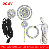 1/5db DC5V szabályozható LED chip 5/6/10/12W felületi fényforrás SMD 5730 dupla színű LED fénygyöngyök DIY háromszínű állítható
