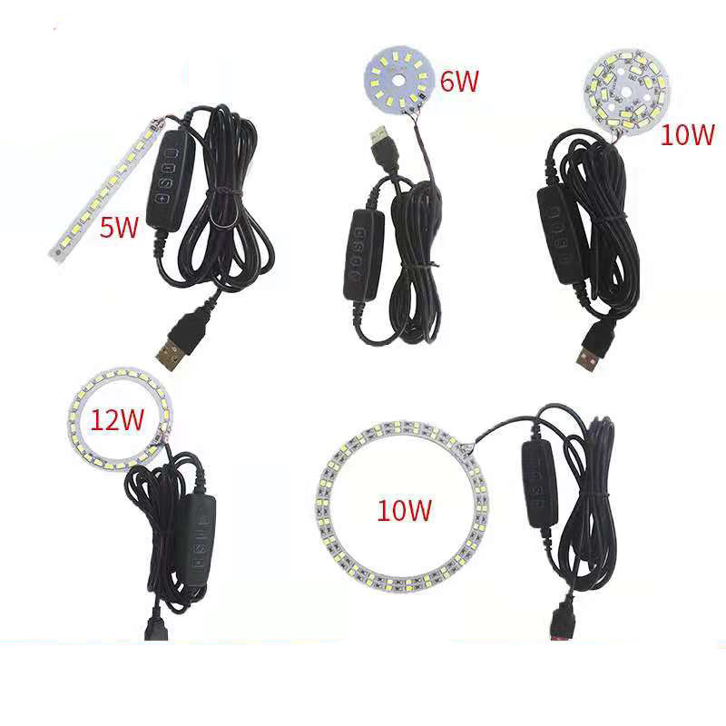 1/5 τμχ DC5V Dimmable LED chip 5/6/10/12W Surface Light Source SMD 5730 Double Color LED Light Beads DIY Tricolor Adjustable