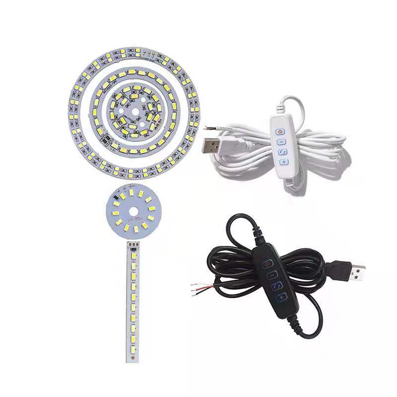 1/5 τμχ DC5V Dimmable LED chip 5/6/10/12W Surface Light Source SMD 5730 Double Color LED Light Beads DIY Tricolor Adjustable