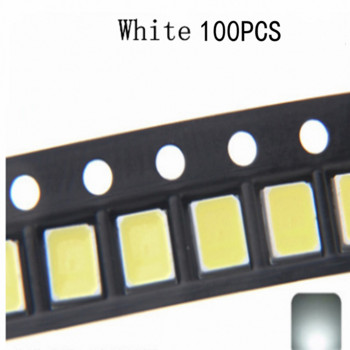 5 цвята x20 бр. = 100 бр. 2835 SMD LED електронен компонент Син Жълт Бял Зелен Червен Оранжев Лилав Силно излъчващ светлина диод Направи си сам