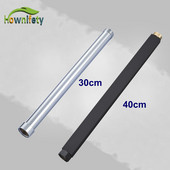 Apvalus kvadratinis prailginamasis vamzdis dušo maišytuvas Priedai Extra Extend Tube juodas chromas nikelis 30 cm/ 40 cm