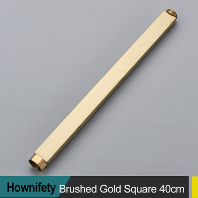 Apvalus kvadratinis prailginamasis vamzdis dušo maišytuvas Priedai Extra Extend Tube juodas chromas nikelis 30 cm/ 40 cm