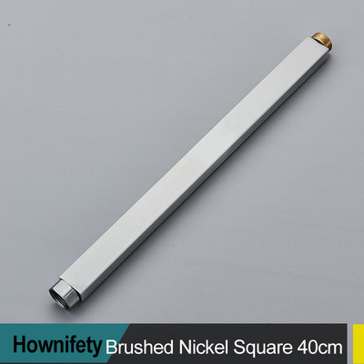 Apvalus kvadratinis prailginamasis vamzdis dušo maišytuvas Priedai Extra Extend Tube juodas chromas nikelis 30 cm/ 40 cm