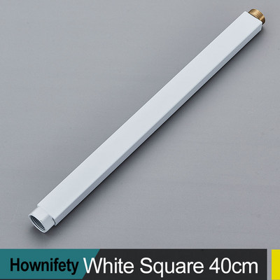 Apvalus kvadratinis prailginamasis vamzdis dušo maišytuvas Priedai Extra Extend Tube juodas chromas nikelis 30 cm/ 40 cm