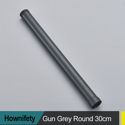 Apvalus kvadratinis prailginamasis vamzdis dušo maišytuvas Priedai Extra Extend Tube juodas chromas nikelis 30 cm/ 40 cm