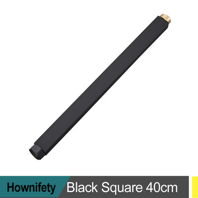 Apvalus kvadratinis prailginamasis vamzdis dušo maišytuvas Priedai Extra Extend Tube juodas chromas nikelis 30 cm/ 40 cm