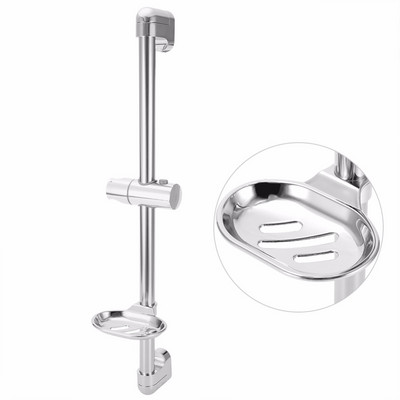 Rozsdamentes acél emelhető kézi zuhanyfej tartó konzol szappantartóval G1/2 hosszabbító zuhany csúszósín csúszó permetező készlet