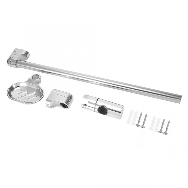 Nerūdijančio plieno pakeliamas rankinis dušo galvutės laikiklio laikiklis su muilo dėžute G1/2 prailginimo dušo slankiojančio bėgelio slydimo purkštuvo rinkinys