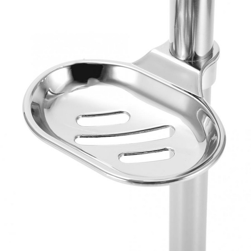 Nerūdijančio plieno pakeliamas rankinis dušo galvutės laikiklio laikiklis su muilo dėžute G1/2 prailginimo dušo slankiojančio bėgelio slydimo purkštuvo rinkinys