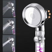 Modern 3 üzemmódú zuhanyfej turbó szűrő nagynyomású tiszta Spa Rain Arany fürdőszobai kiegészítők csaptelep tartozékok ingyenes szállítás