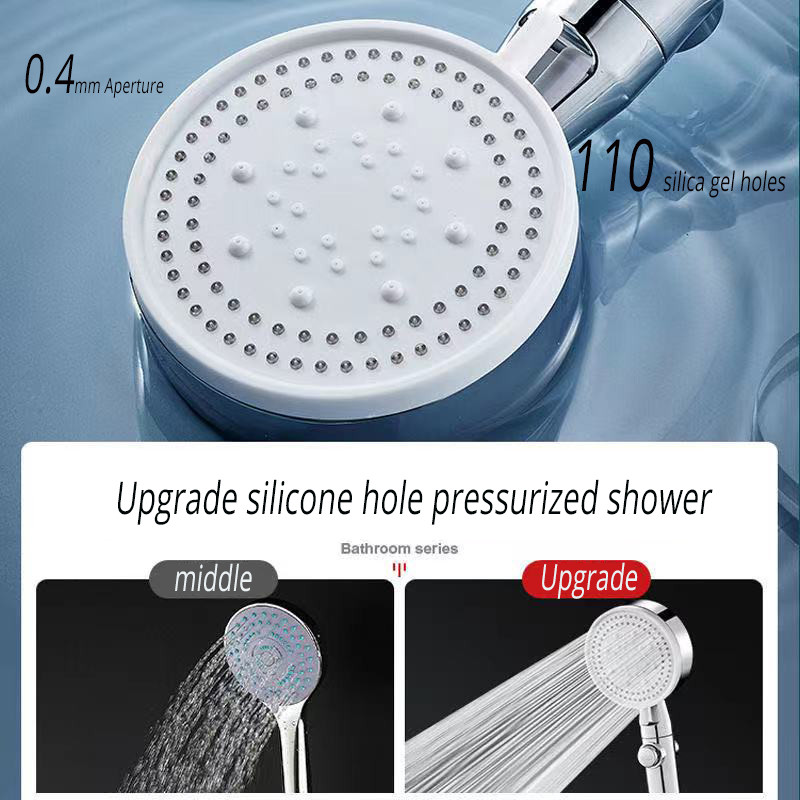 Rainfall 4 Λειτουργιών Ρυθμιζόμενη κεφαλή ντους με κουμπί διακοπής Αξεσουάρ μπάνιου ακροφύσιο ψεκασμού χειρός εξοικονόμησης νερού