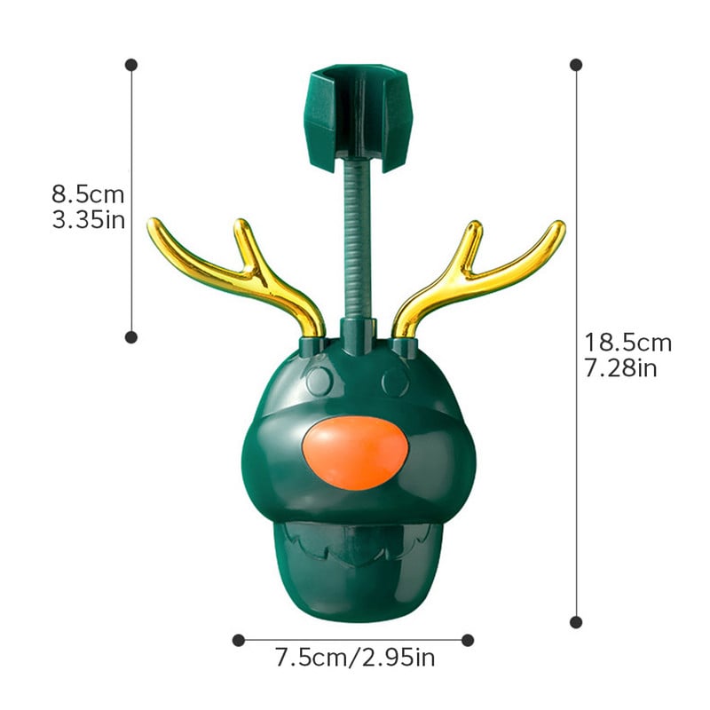 Στήριγμα ντουζιέρας για επιτοίχια βάση σε σχήμα Elk με 2 γάντζο αποθήκευσης Χαριτωμένα αξεσουάρ μπάνιου αδιάβροχο