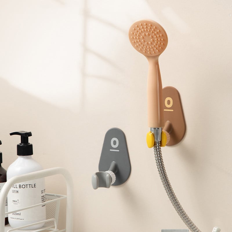 1 τεμ. 360° Στήριγμα για κεφαλές ντους Ρυθμιζόμενο αυτοκόλλητο στήριγμα ντους σε σχήμα γροθιάς Βάση τοίχου SPA Μπάνιο γενικής χρήσης ABS