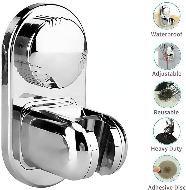 Dušo galvutės laikiklis be smūgių Dušo stovas Reguliuojamas siurbimo puodelis Vonios kambario dušo galvutės priedai Vonios kambario priedai