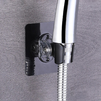 Ръчна стойка за душ без пробиване Хромирана регулируема скоба за стена за баня Самозалепваща се скоба за душ слушалка