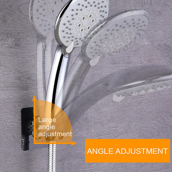 Ръчна стойка за душ без пробиване Хромирана регулируема скоба за стена за баня Самозалепваща се скоба за душ слушалка