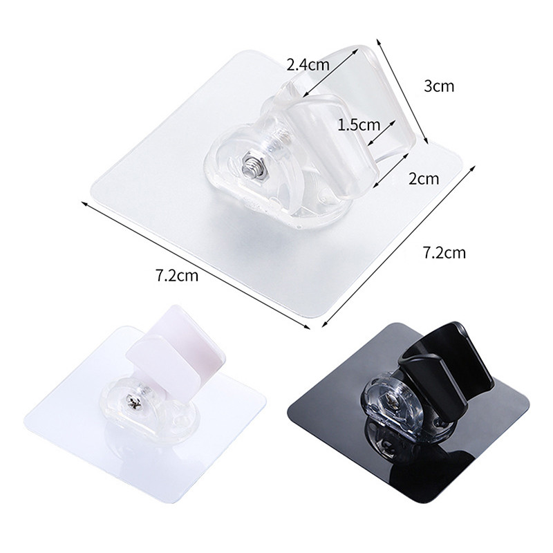 Χειροκίνητη βάση ντους χωρίς τρυπάνι, επιχρωμιωμένη, ρυθμιζόμενη βάση τοίχου μπάνιου Αυτοκόλλητη βάση κεφαλής ντους