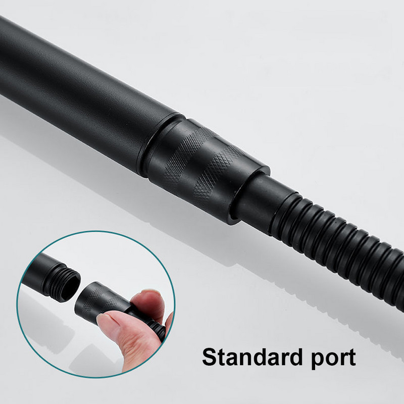 Κεφαλή ντουζιέρας από ανοξείδωτο χάλυβα Μαύρη ντουζιέρα βροχής Επιτοίχιος Φορητός ψεκαστήρας Εξοικονόμησης νερού Κεφαλές ντους μπάνιου υψηλής πίεσης