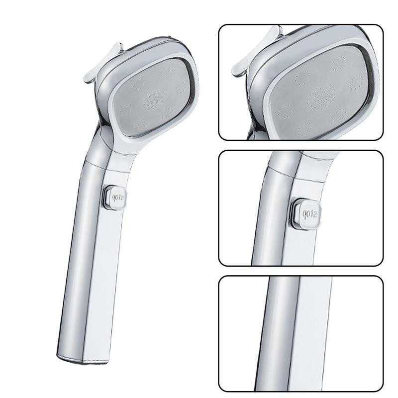 Κεφαλή ντους Ισχυρό χρώμιο βροχής υψηλής πίεσης με φορητό ψεκαστήρα Πολυτελής μοντέρνα σταθερή αντικατάσταση για το μπάνιο σας