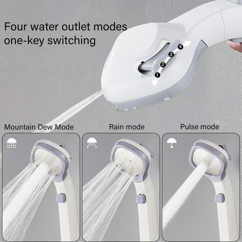 Κεφαλή ντους Ισχυρό χρώμιο βροχής υψηλής πίεσης με φορητό ψεκαστήρα Πολυτελής μοντέρνα σταθερή αντικατάσταση για το μπάνιο σας