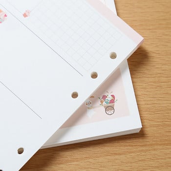 A5 A6 Kawaii Loose Leaf Notebook Paper Refill Spiral Binder Ευρετήριο Εσωτερικές σελίδες Μηνιαία εβδομαδιαία ημερήσια διάταξη προγραμματισμού