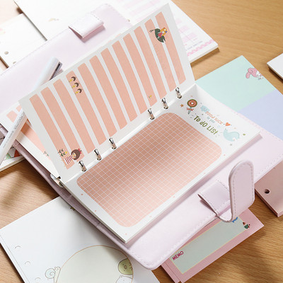 A5 A6 Kawaii Loose Leaf Notebook Paper Refill Spiral Binder Index Вътрешни страници Месечен Седмичен Дневен Планер Дневник