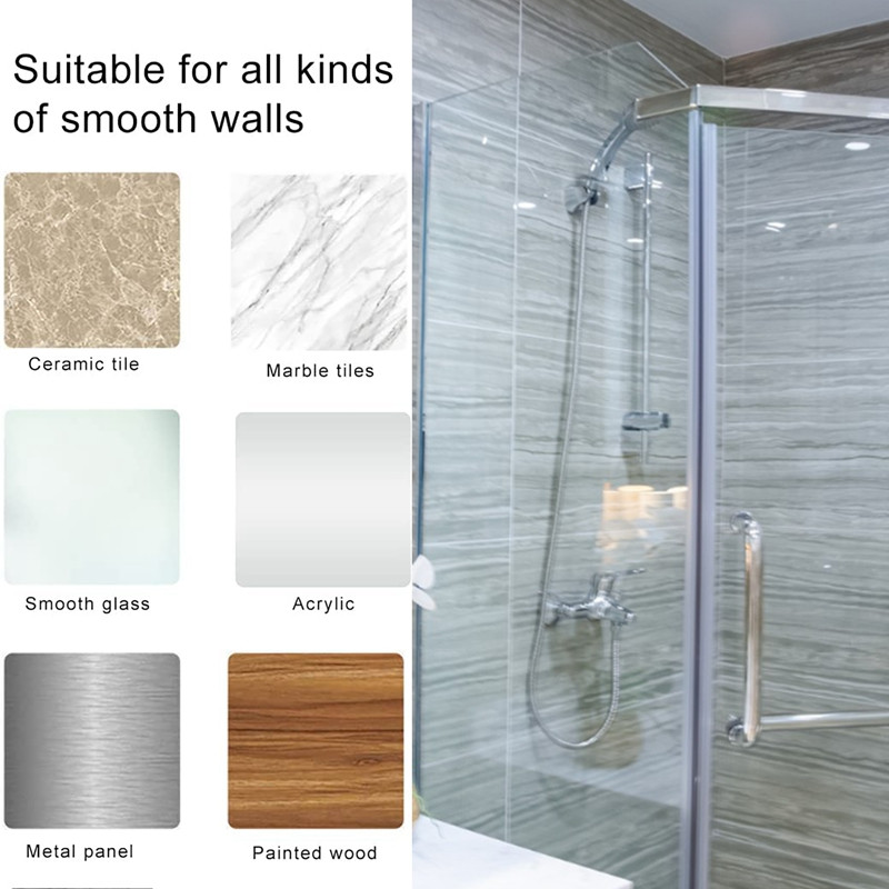 SEWS-Χειροποίητη βάση ντους Χωρίς διάτρηση, Συγκολλητική γωνία ντουζιέρας ντουζιέρα, αδιάβροχη, ανθεκτική στην υγρασία