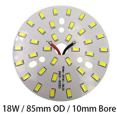 5W 9W 12W 18W 24W 5730 0.3A 6mm 10mm furat átmérő 56mm 78mm 85mm 100mm külső átmérőjű melegsárga fehér SMD LED-es alap izzólámpa gyöngysugárzó