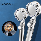 Zhang Ji ABS új zuhanyfej dupla pamutszűrővel Víztakarékos kézi zuhanyfej kis ventilátorral és leállító gombbal mosható