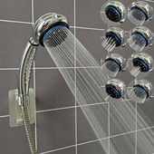 8 üzemmód nagynyomású esőzuhanyfej Víztakarékos szűrő spray fúvóka SPA zuhany Kiváló minőségű fürdőszobai kiegészítők