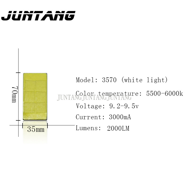2 τμχ CSP προβολέας αυτοκινήτου 3570 χάντρες λαμπτήρων LED υψηλής φωτεινότητας κεραμικές χάντρες λαμπτήρων 30W μπορούν να συγκολληθούν 3570 H1/H3/H4/H7 υπόστρωμα χαλκού
