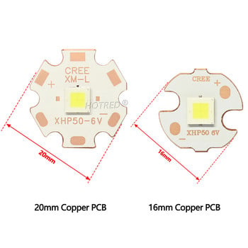 LED 12V 6V 18W20W CREE XHP50.3 Generation HI Cold White Chip 2191Lumens XLamp SMD 5050 Bulb with DTP Copper MCPCB φακός DIY