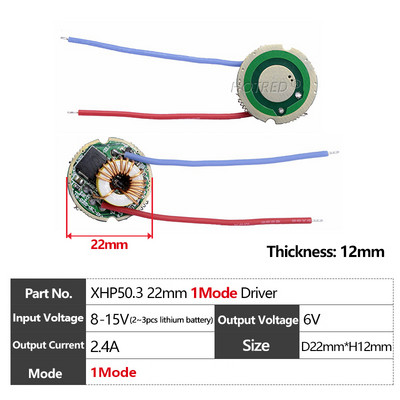 LED 12V 6V 18W20W CREE XHP50.3 Generation HI Cold White Chip 2191Lumens XLamp SMD 5050 Izzó DTP Réz MCPCB Zseblámpa DIY