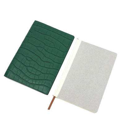 Ingyenes egyéni betűk Saffiano PU bőr A5 notebook krokodil mintás naplóborító A5 napló Napirend Irodaszerek Ajándék